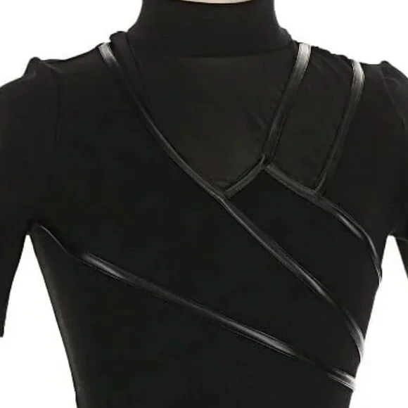 Karen Millen Black bodycon shirt, size 6 US - Picture 6 of 6